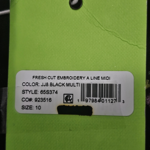 Sam Edelman Women's Fresh Cut Embroidery Cold Shoulder Midi Dress NWT size 10 - Picture 12 of 14